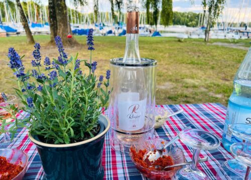 Rosé-Apero am See