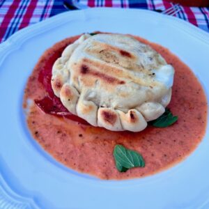 Rezept Gegrillte Mozzarella-Teigtasche